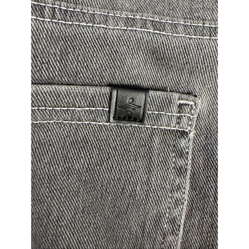 Halara Flex High-Waisted Wide Leg Side Stripe Denim-Look Pants - Grey XL - Picture 7 of 10